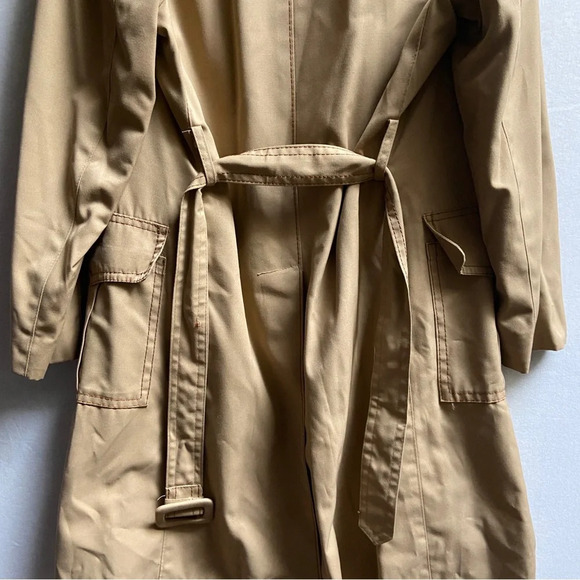 Vintage PJ Phonenix  Stoffels removable fleece vest button trench Jacket Sz S - Picture 4 of 13